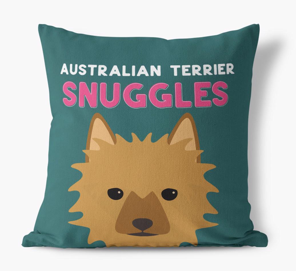 Snuggles: Personalized {breedFullName} Canvas Pillow