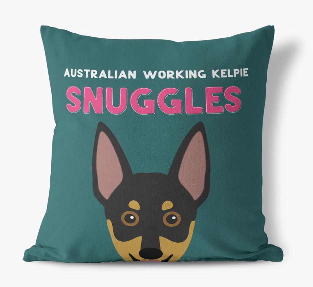 Snuggles: Personalized {breedFullName} Canvas Pillow
