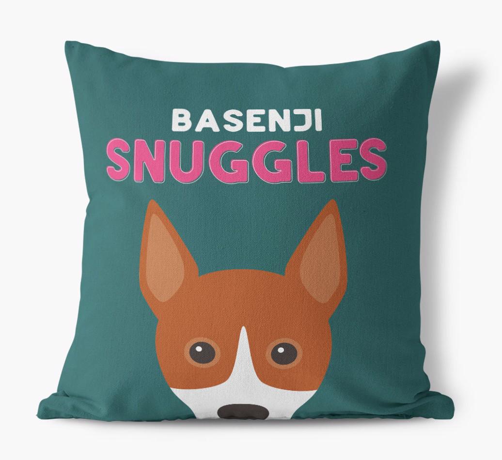 Snuggles: Personalized {breedFullName} Canvas Pillow