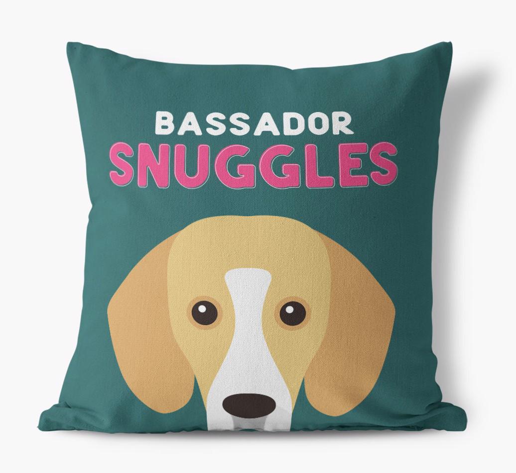 Snuggles: Personalized {breedFullName} Canvas Pillow