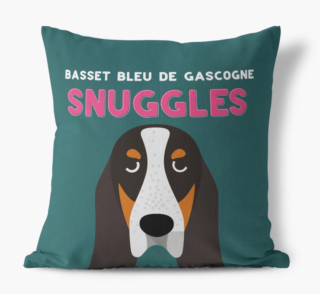 Snuggles: Personalized {breedFullName} Canvas Pillow
