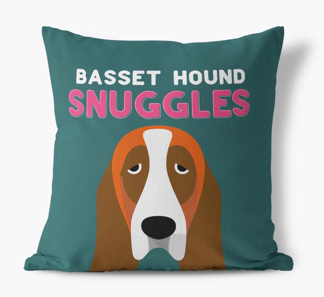 Snuggles: Personalized {breedFullName} Canvas Pillow
