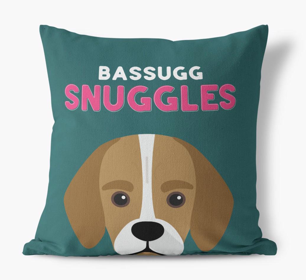 Snuggles: Personalized {breedFullName} Canvas Pillow