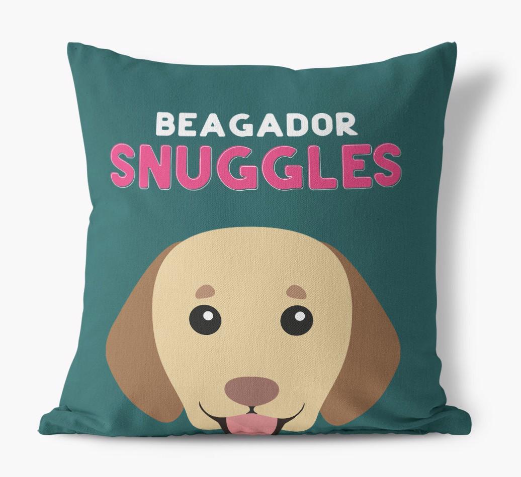 Snuggles: Personalized {breedFullName} Canvas Pillow