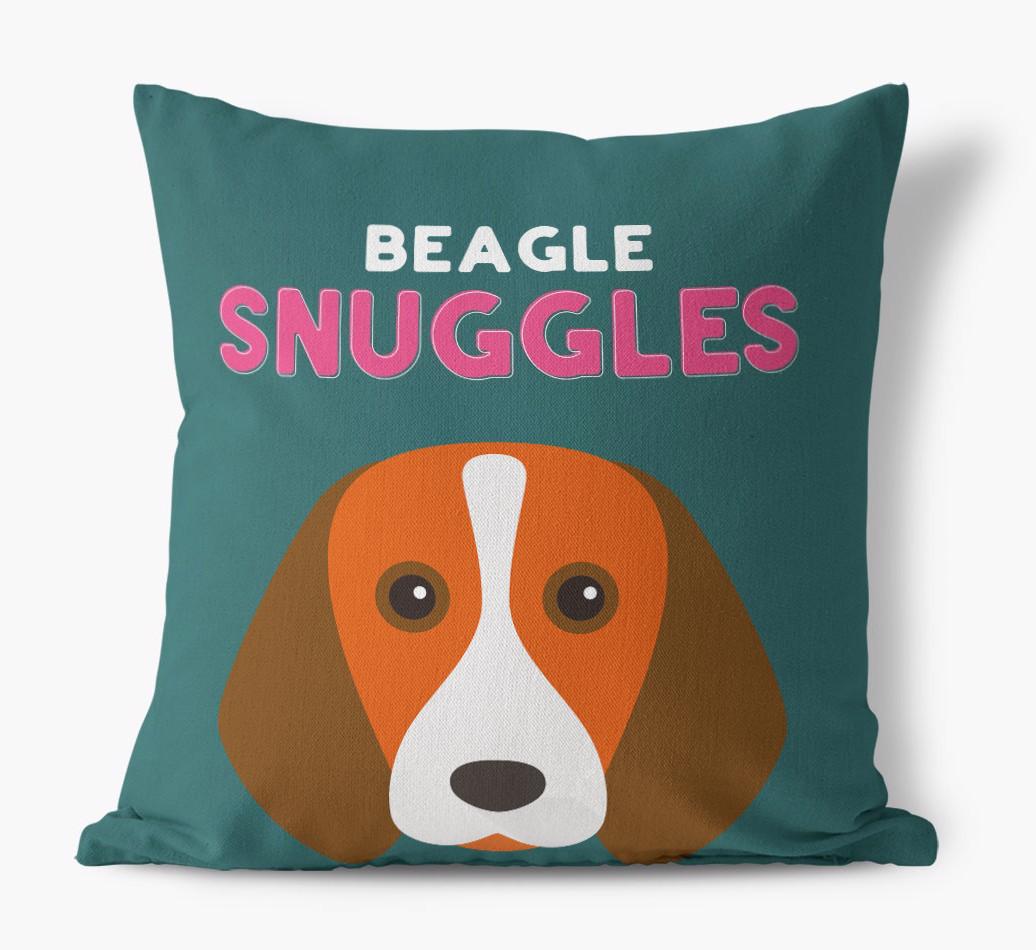 Snuggles: Personalized {breedFullName} Canvas Pillow