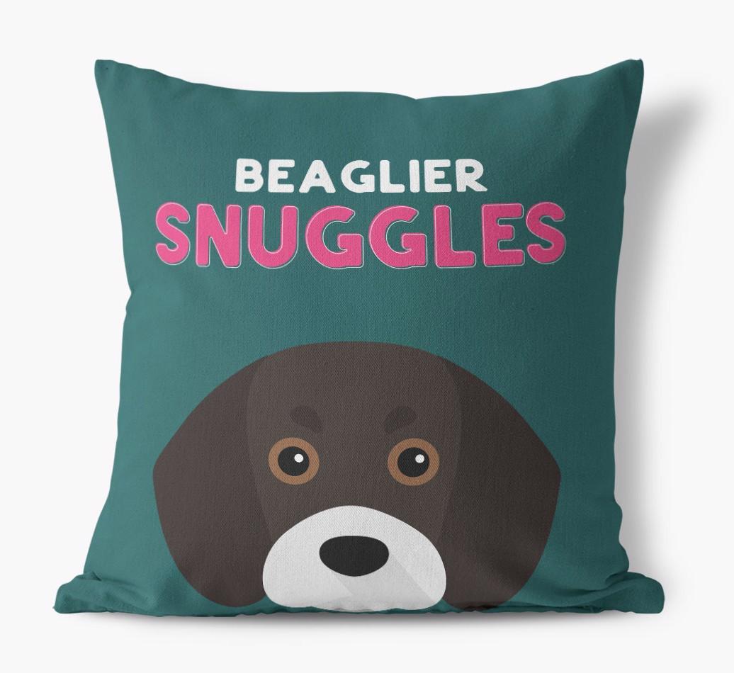 Snuggles: Personalized {breedFullName} Canvas Pillow