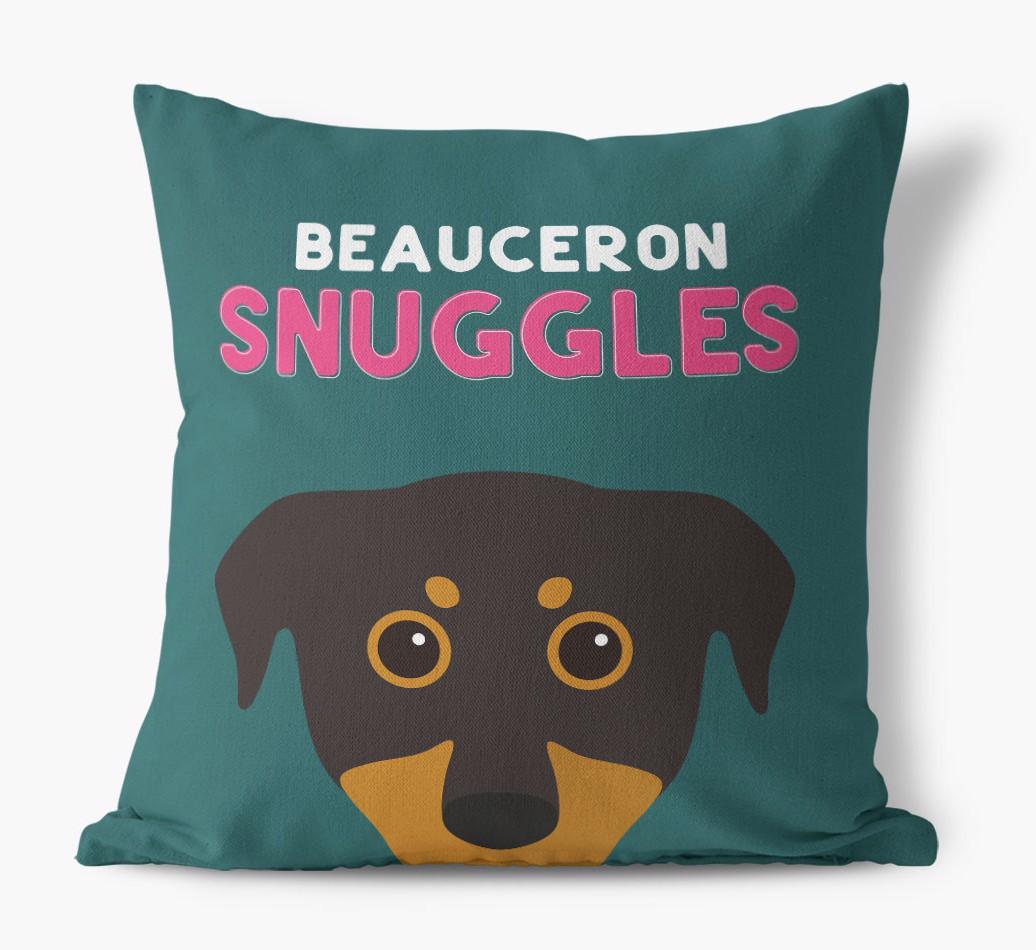 Snuggles: Personalized {breedFullName} Canvas Pillow