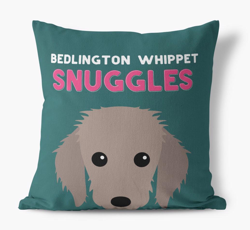 Snuggles: Personalized {breedFullName} Canvas Pillow