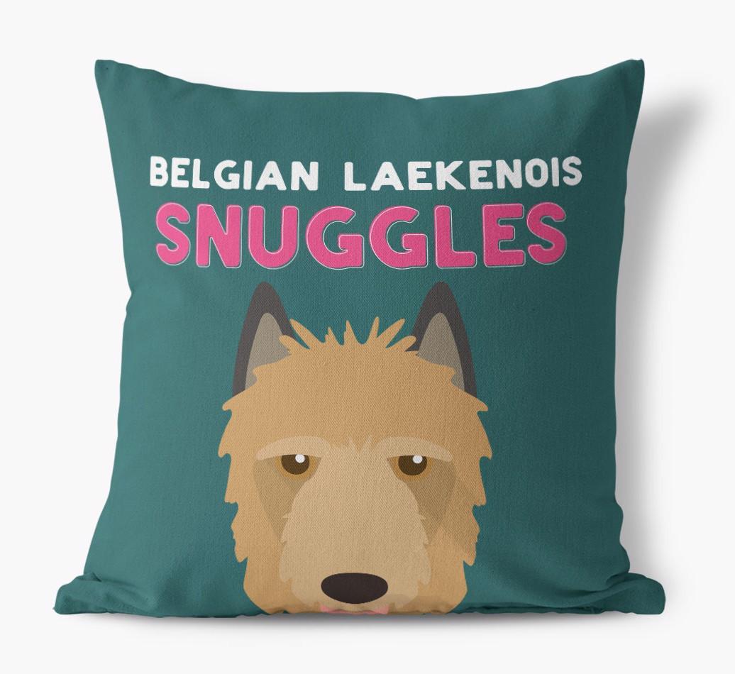 Snuggles: Personalized {breedFullName} Canvas Pillow
