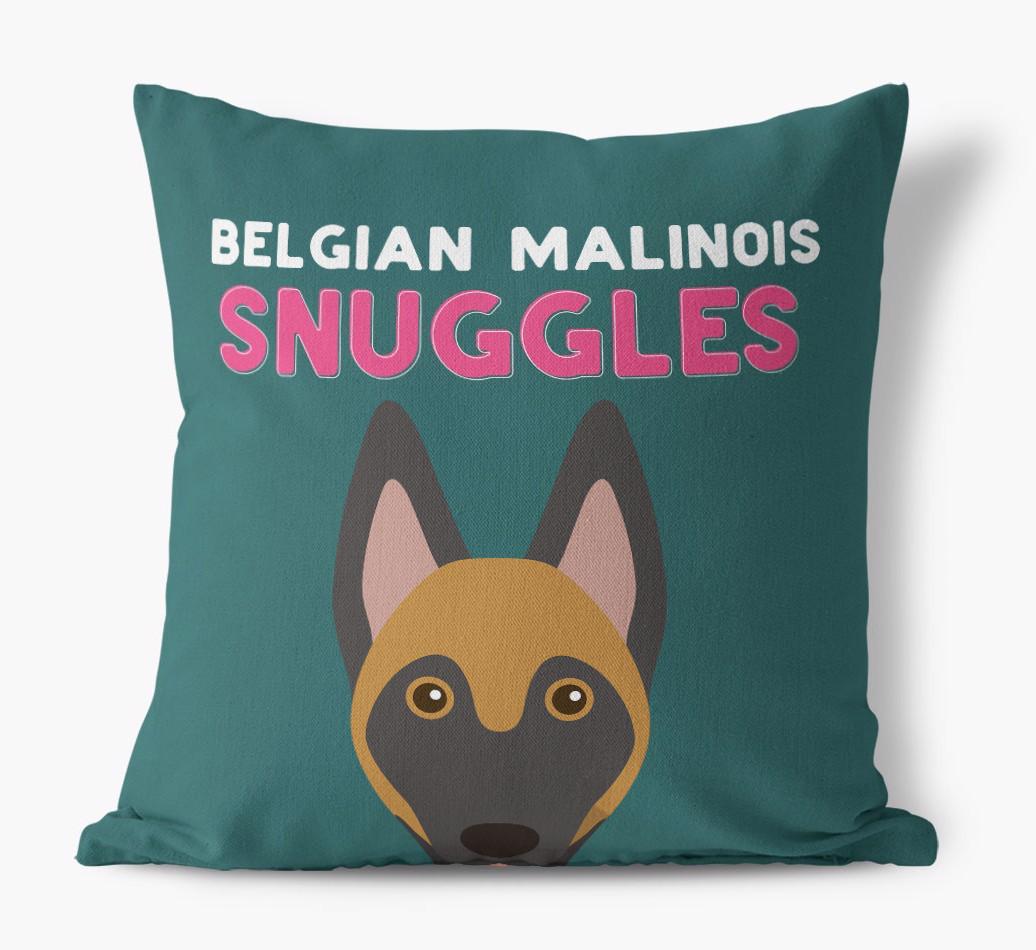 Snuggles: Personalized {breedFullName} Canvas Pillow