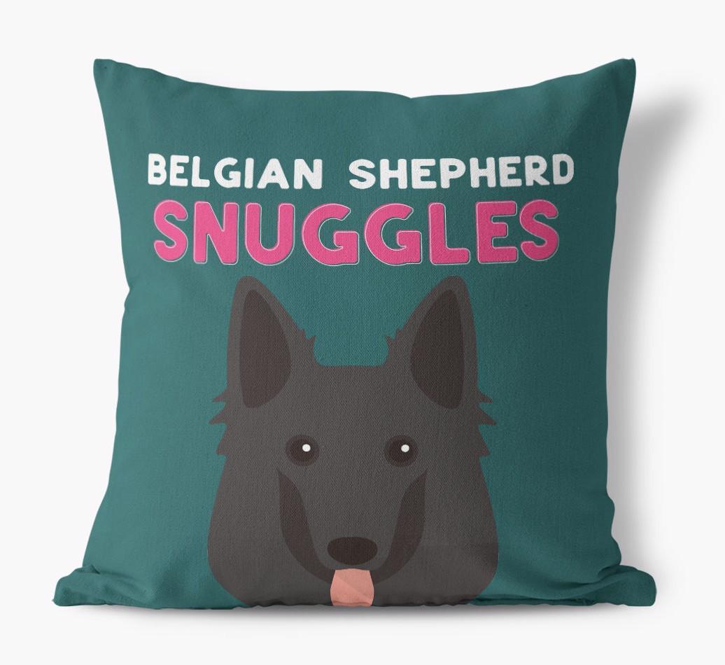 Snuggles: Personalized {breedFullName} Canvas Pillow
