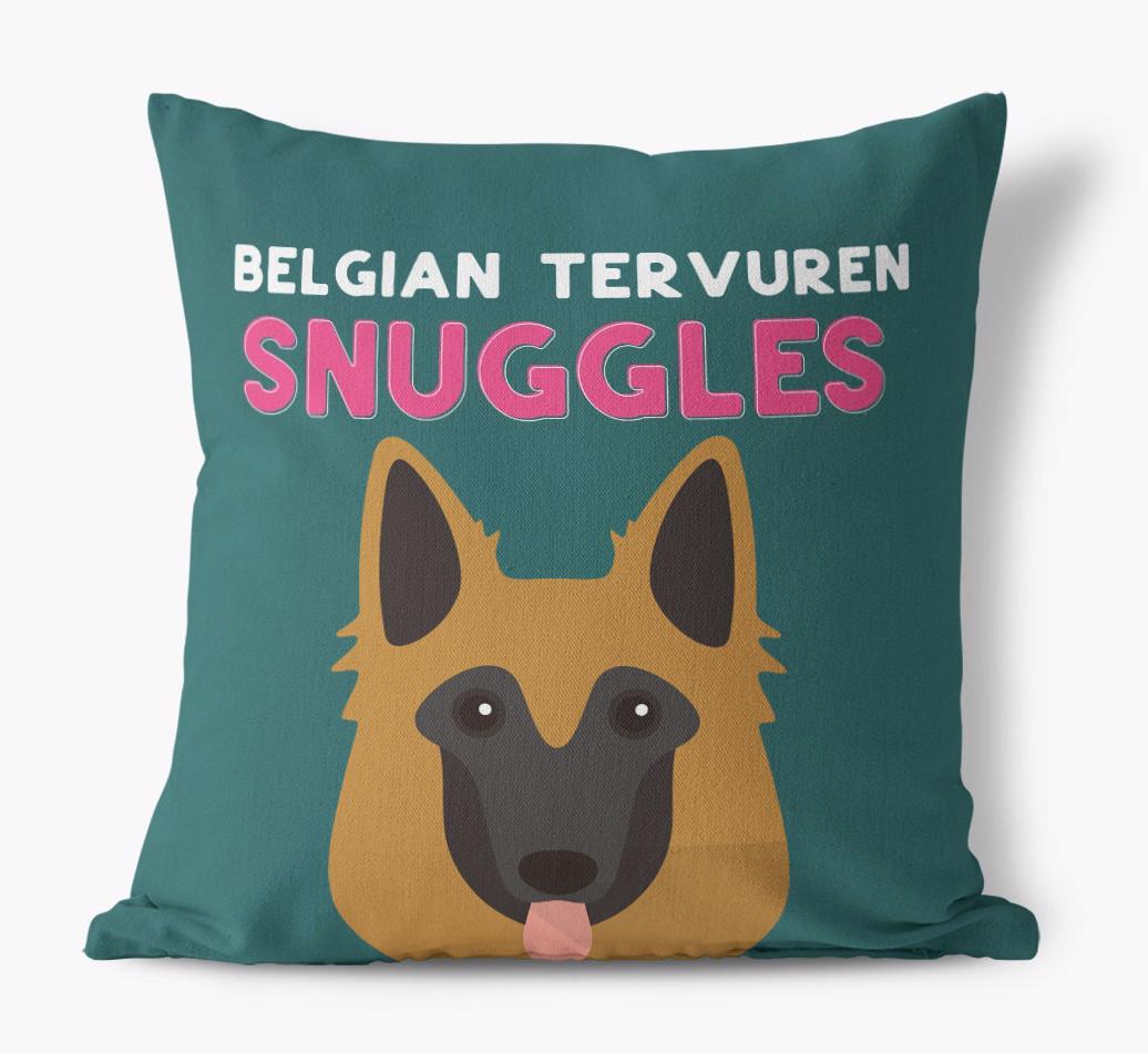 Snuggles: Personalized {breedFullName} Canvas Pillow