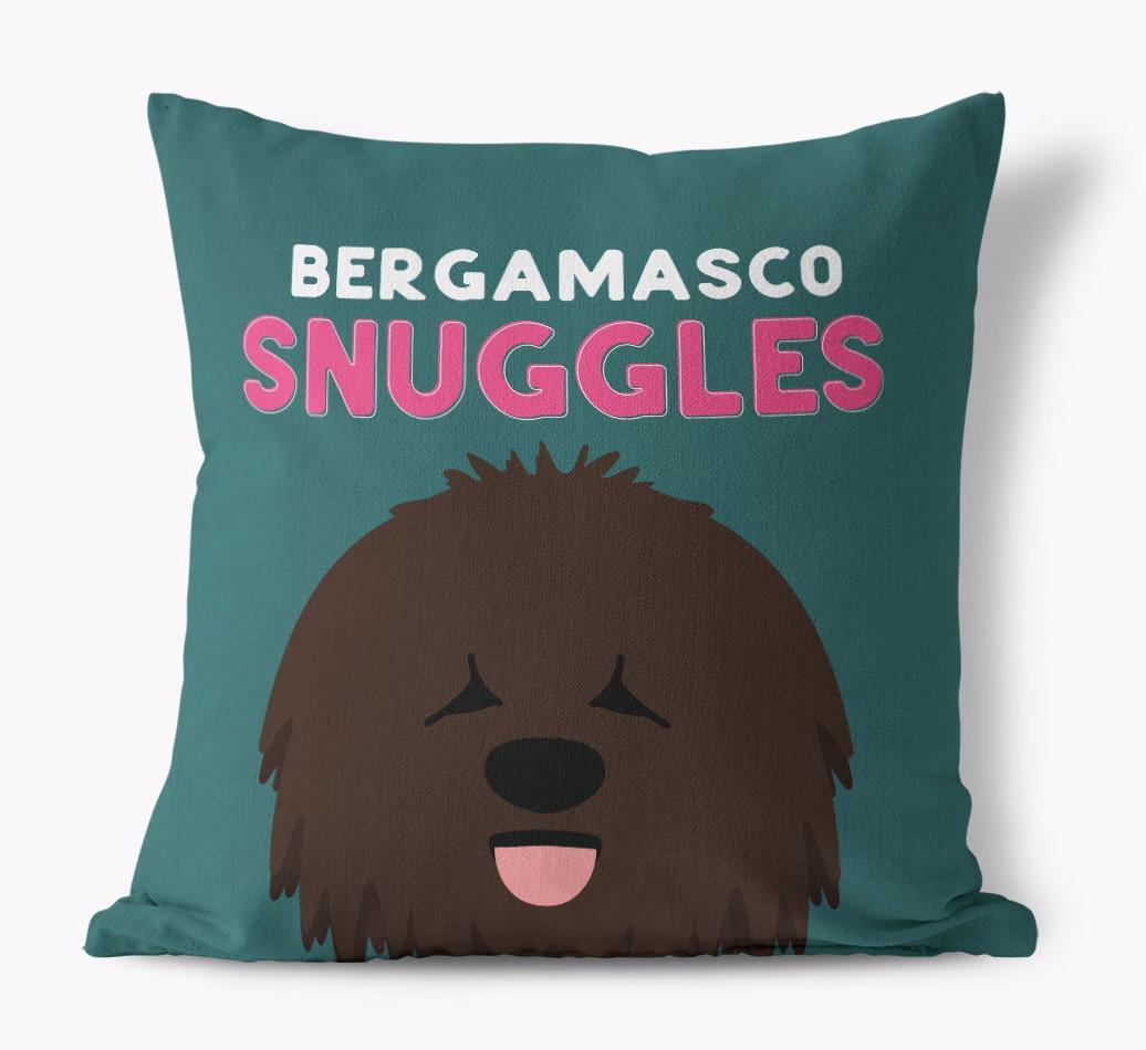 Snuggles: Personalized {breedFullName} Canvas Pillow