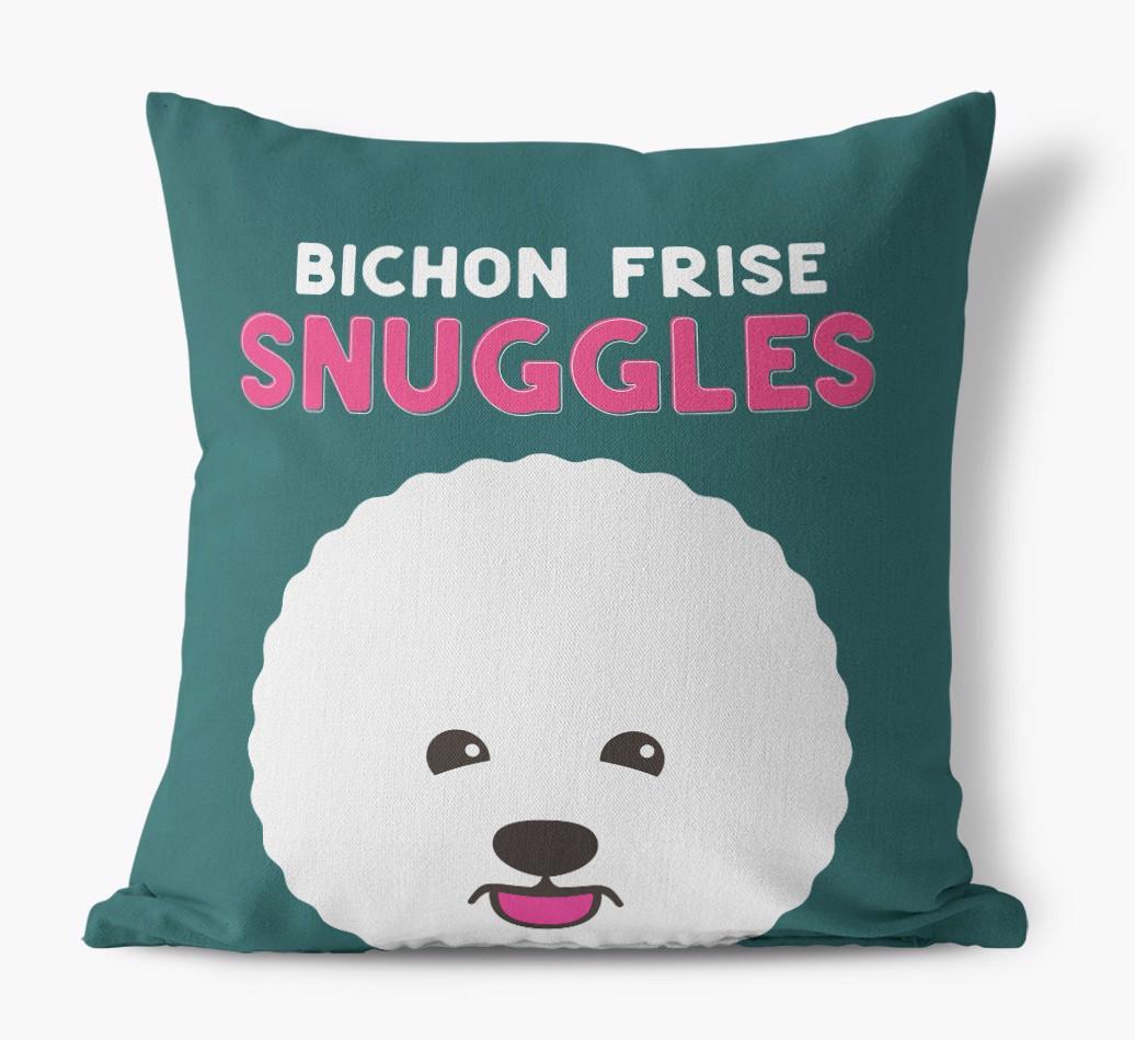 Snuggles: Personalized {breedFullName} Canvas Pillow