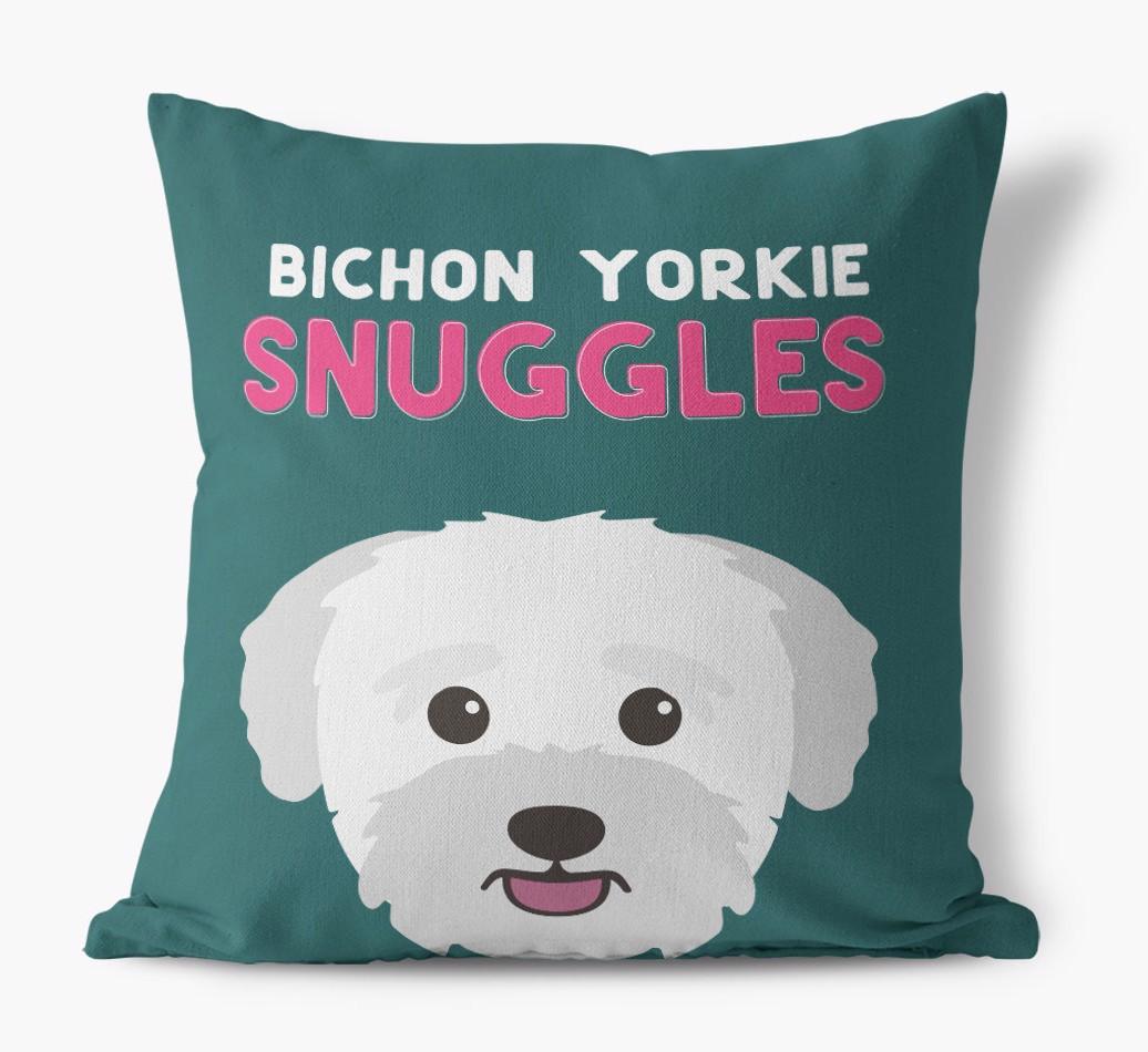 Snuggles: Personalized {breedFullName} Canvas Pillow