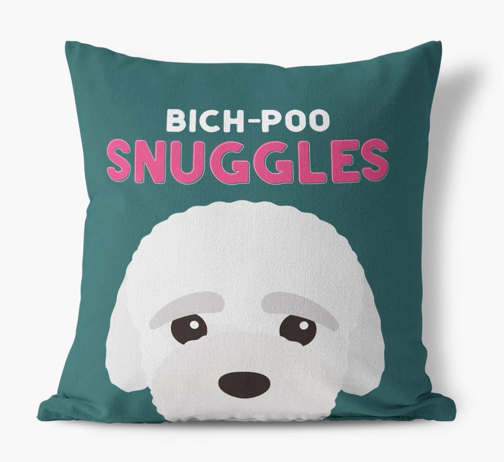 Snuggles: Personalized {breedFullName} Canvas Pillow