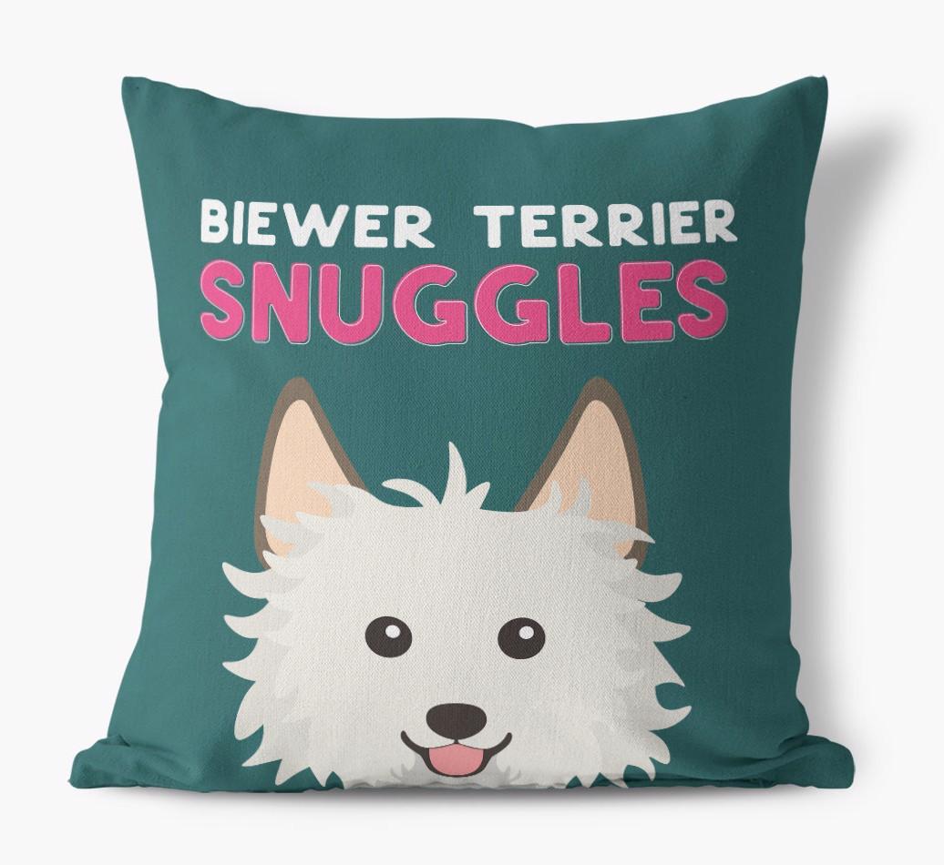 Snuggles: Personalized {breedFullName} Canvas Pillow