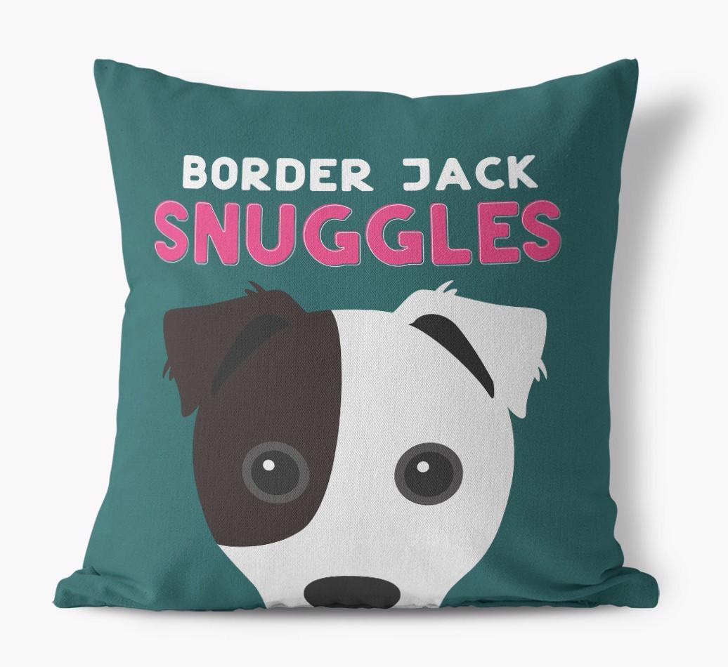 Snuggles: Personalized {breedFullName} Canvas Pillow