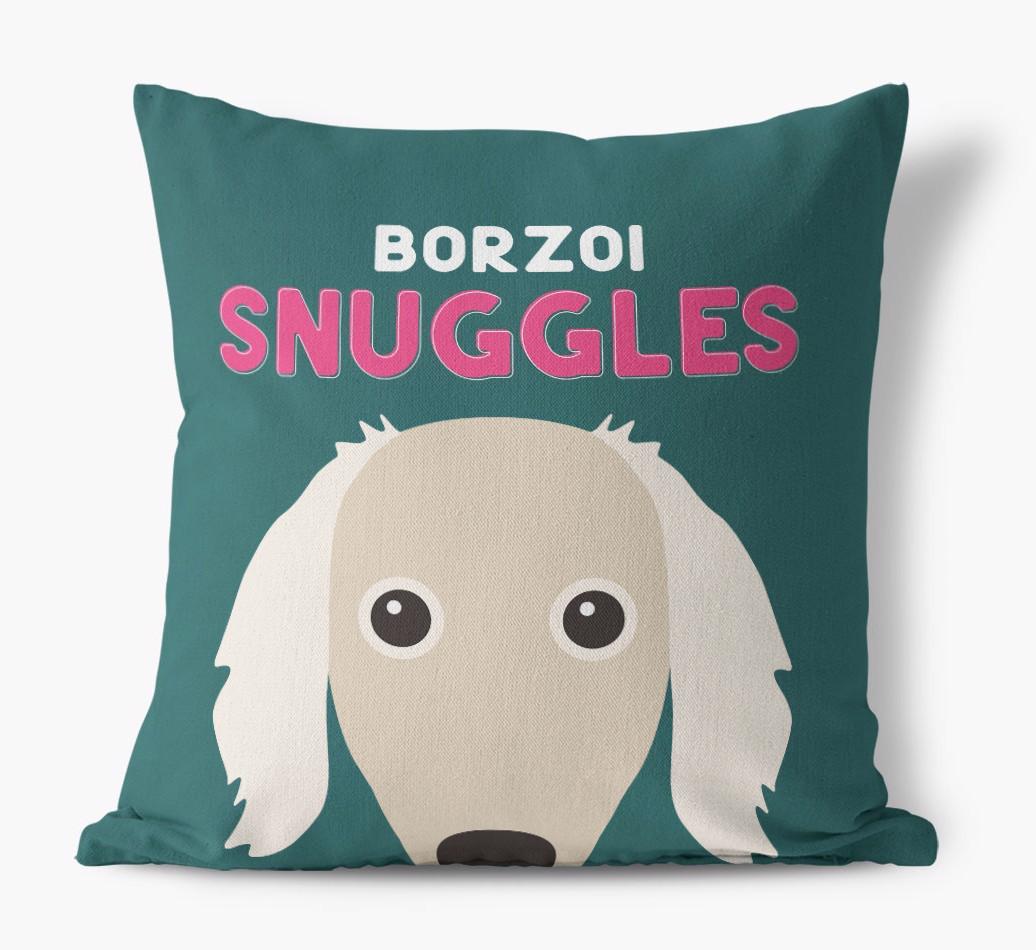 Snuggles: Personalized {breedFullName} Canvas Pillow