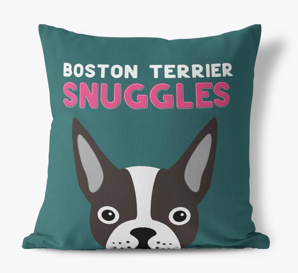 Snuggles: Personalized {breedFullName} Canvas Pillow