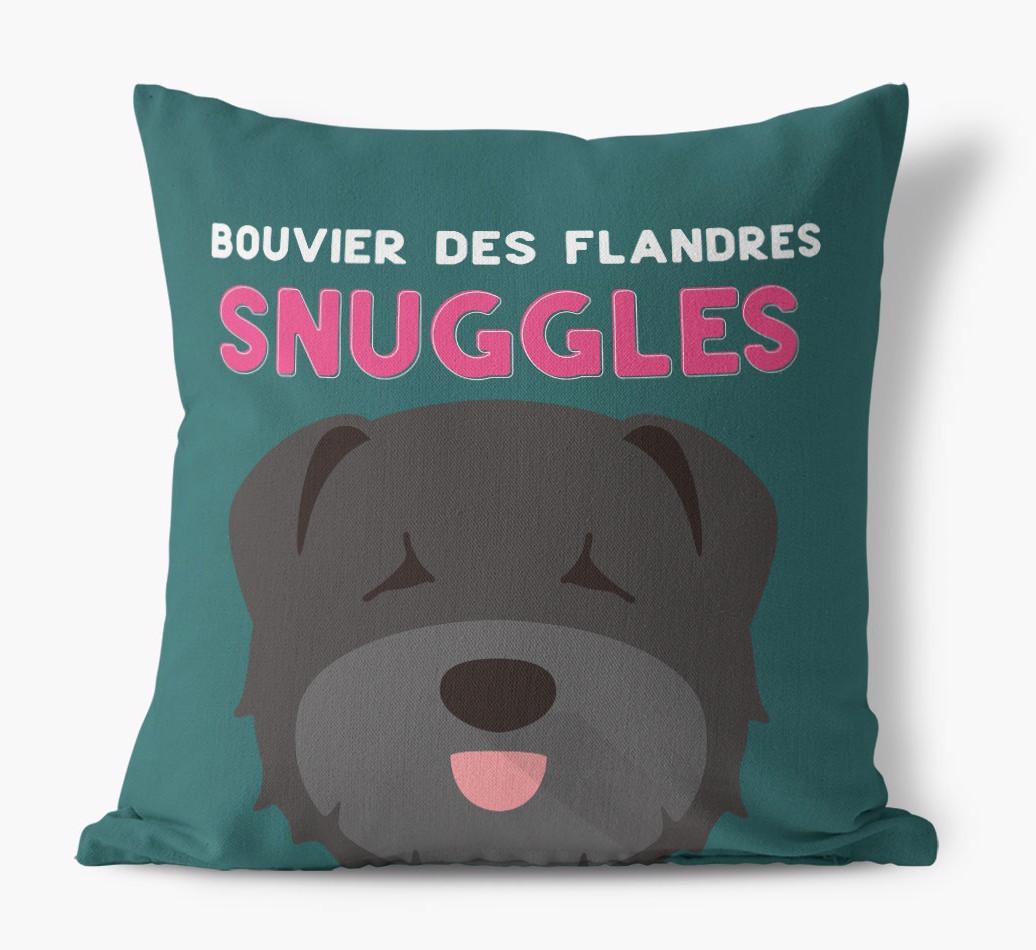 Snuggles: Personalized {breedFullName} Canvas Pillow