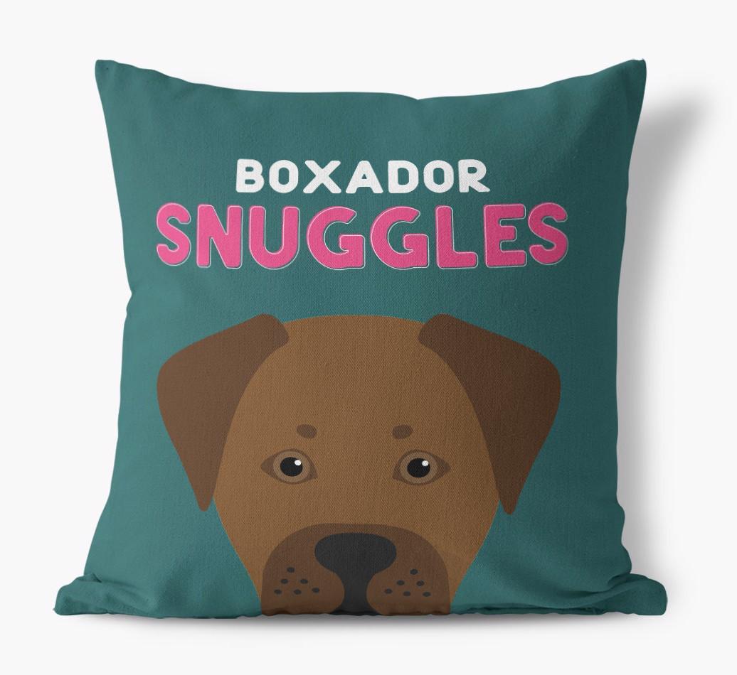 Snuggles: Personalized {breedFullName} Canvas Pillow
