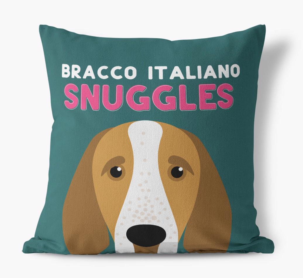 Snuggles: Personalized {breedFullName} Canvas Pillow