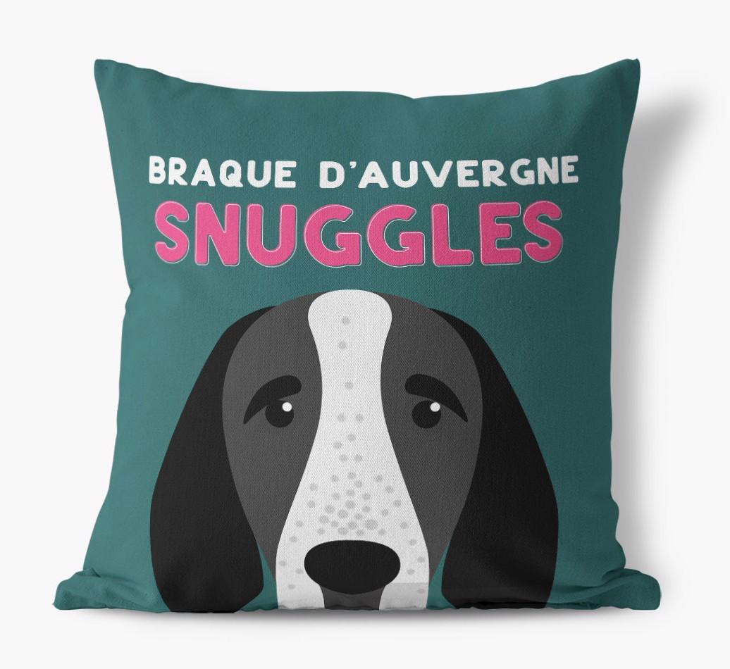 Snuggles: Personalized {breedFullName} Canvas Pillow