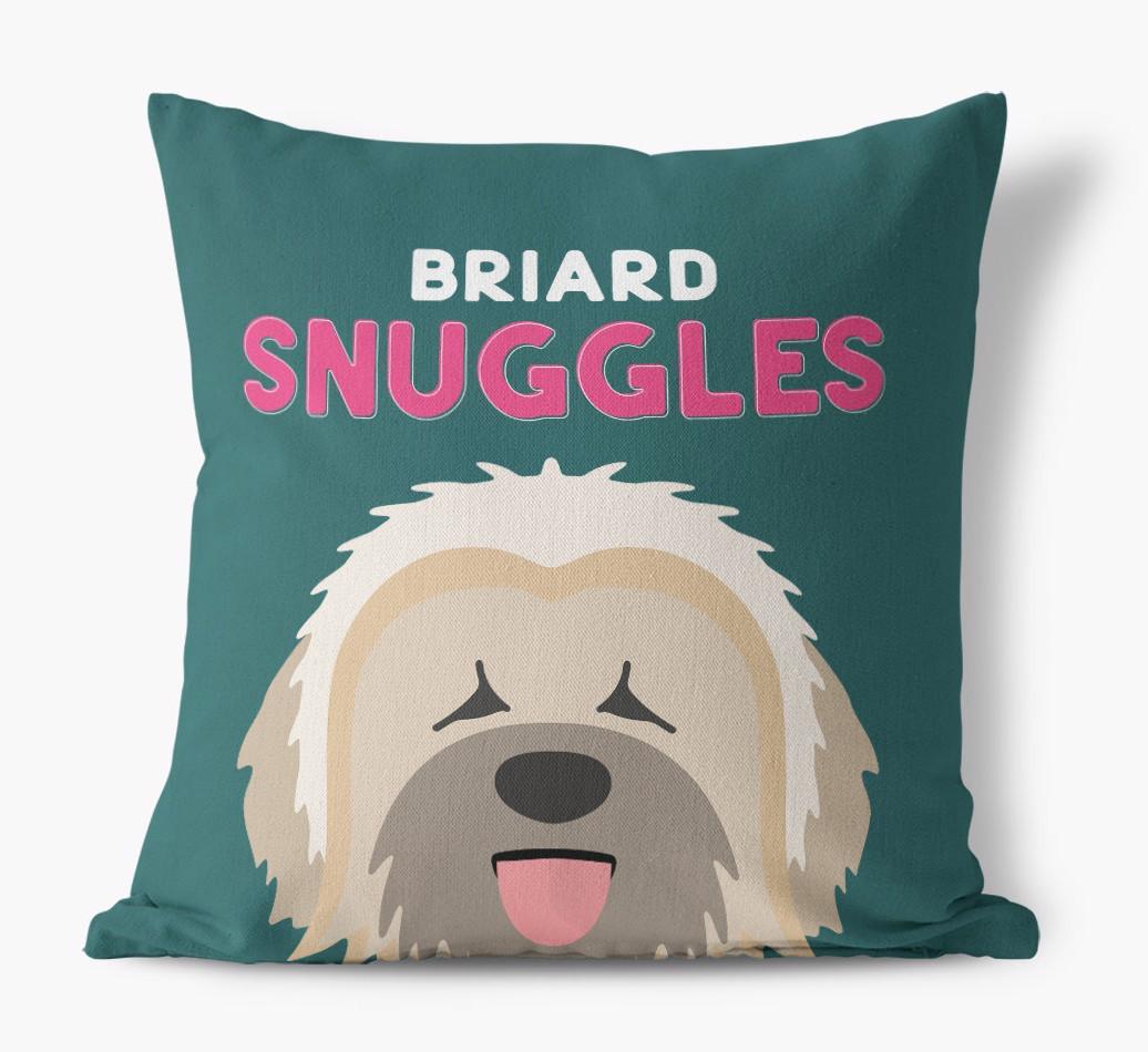 Snuggles: Personalized {breedFullName} Canvas Pillow