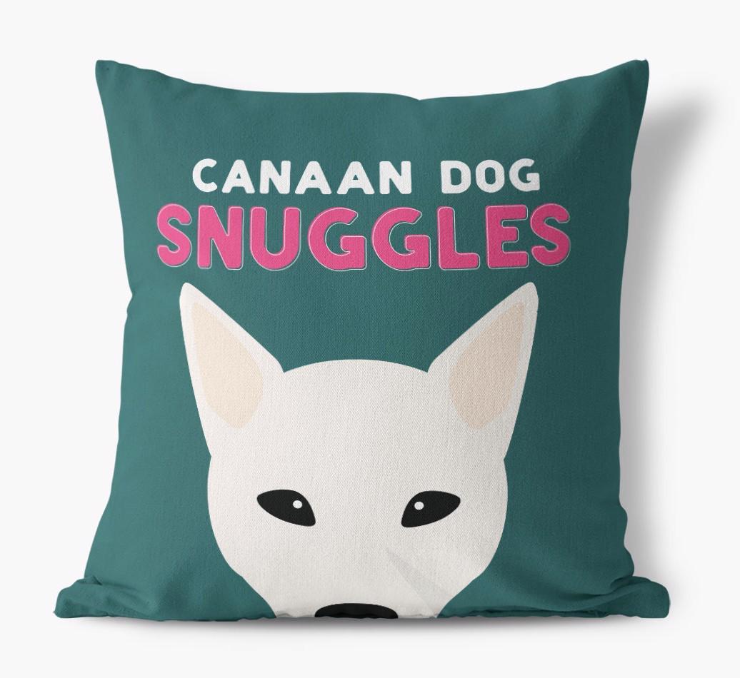 Snuggles: Personalized {breedFullName} Canvas Pillow