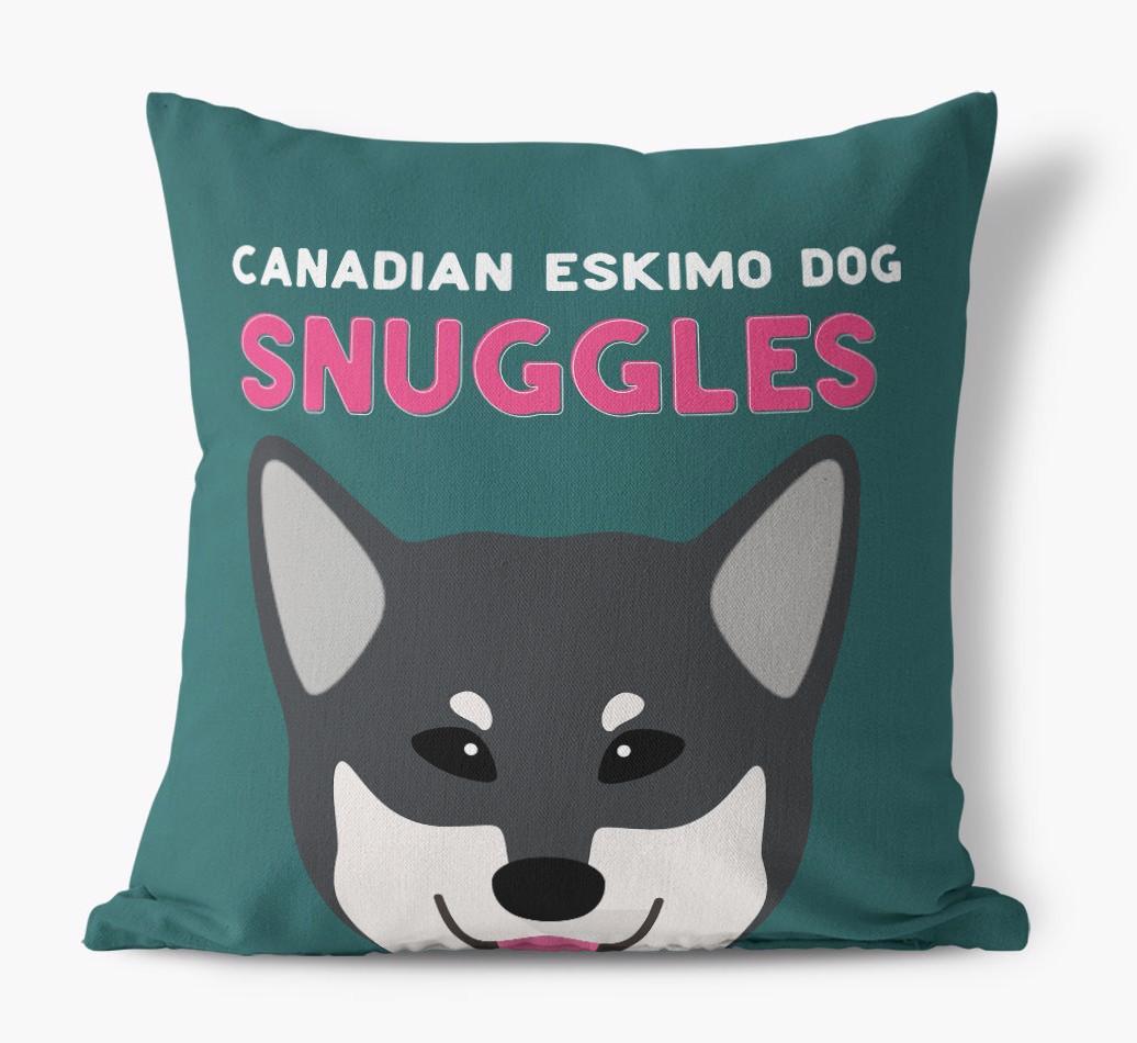Snuggles: Personalized {breedFullName} Canvas Pillow