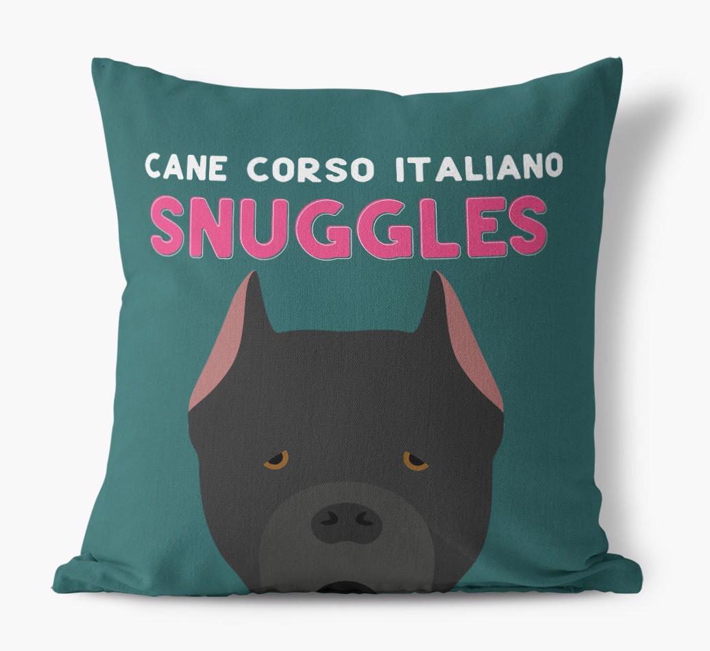 Snuggles: Personalized {breedFullName} Canvas Pillow