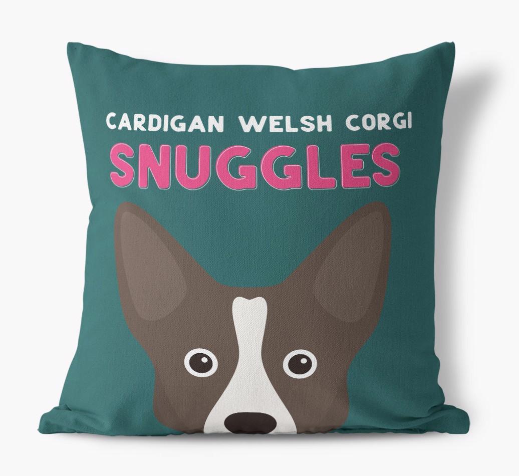 Snuggles: Personalized {breedFullName} Canvas Pillow