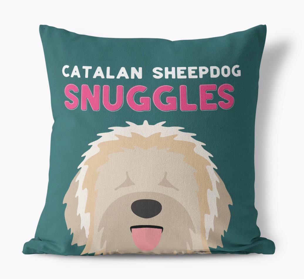 Snuggles: Personalized {breedFullName} Canvas Pillow