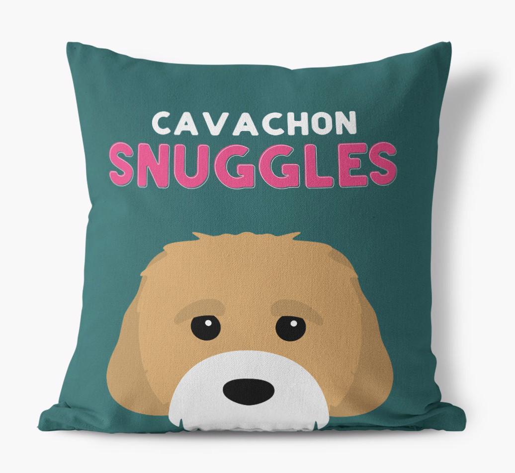 Snuggles: Personalized {breedFullName} Canvas Pillow