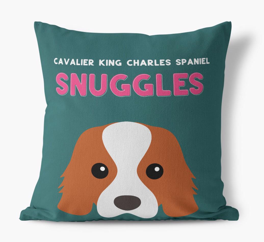 Snuggles: Personalized {breedFullName} Canvas Pillow
