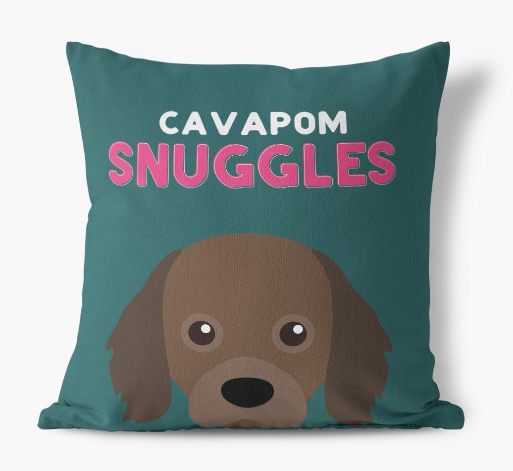 Snuggles: Personalized {breedFullName} Canvas Pillow