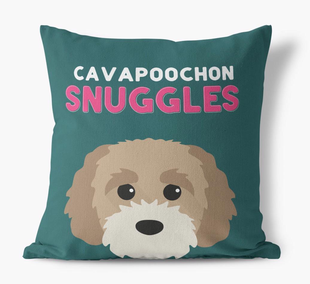 Snuggles: Personalized {breedFullName} Canvas Pillow