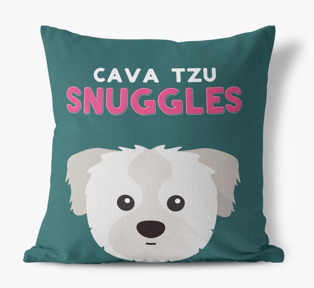 Snuggles: Personalized {breedFullName} Canvas Pillow