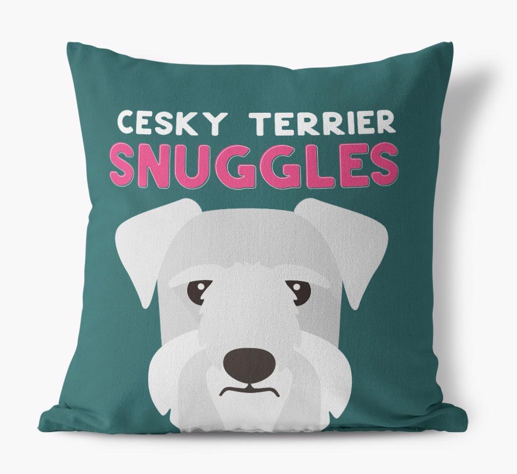 Snuggles: Personalized {breedFullName} Canvas Pillow