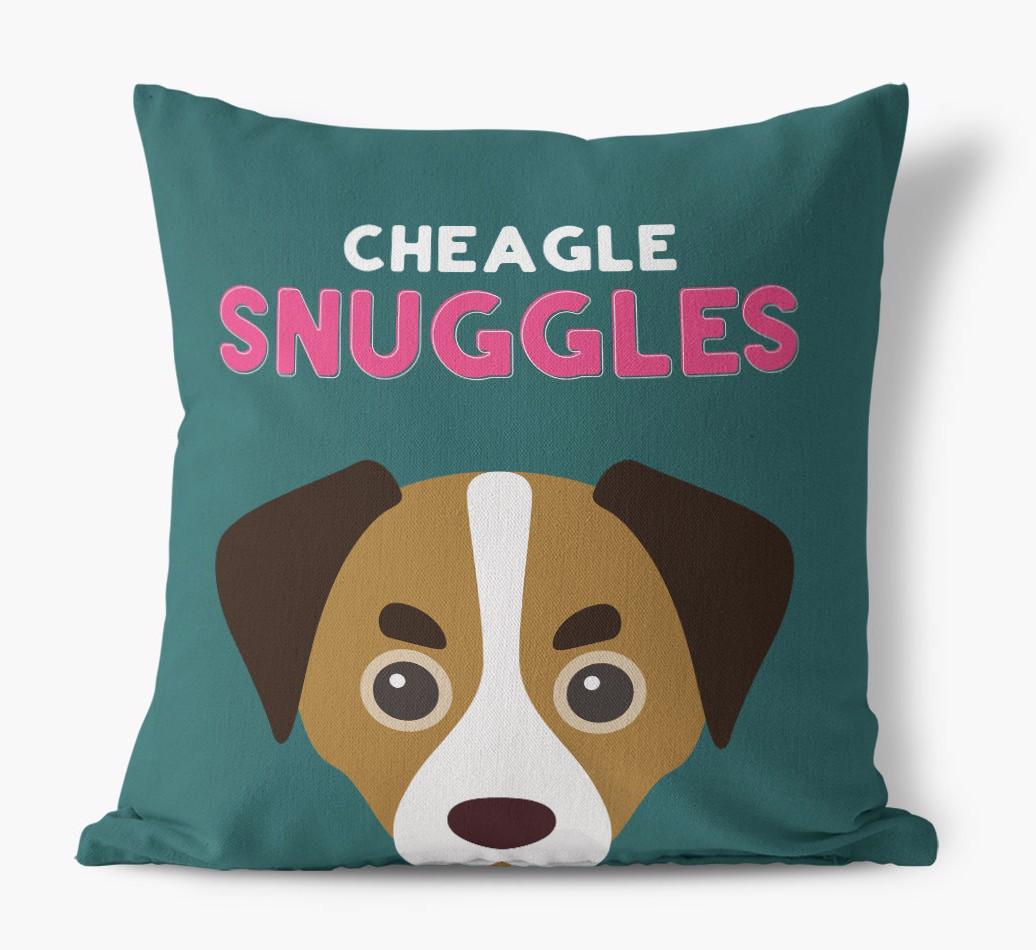 Snuggles: Personalized {breedFullName} Canvas Pillow