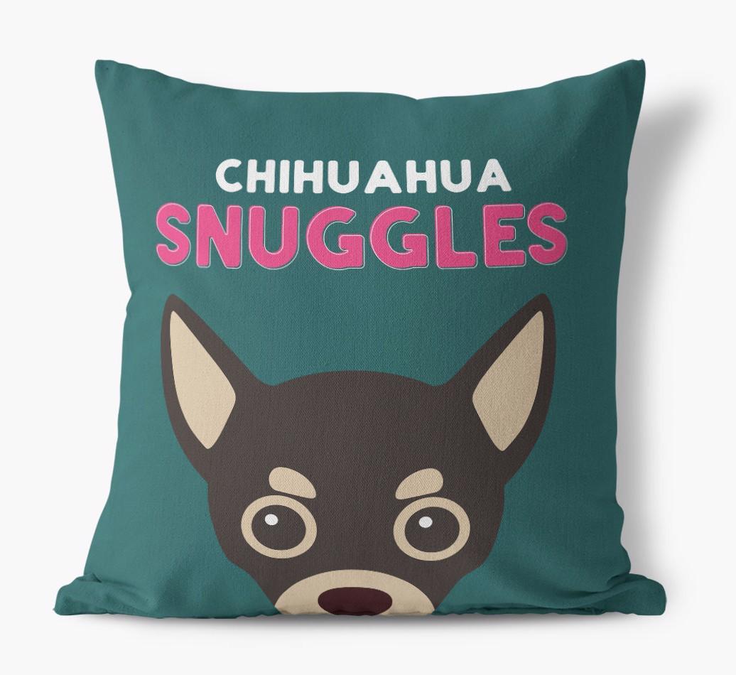 Snuggles: Personalized {breedFullName} Canvas Pillow