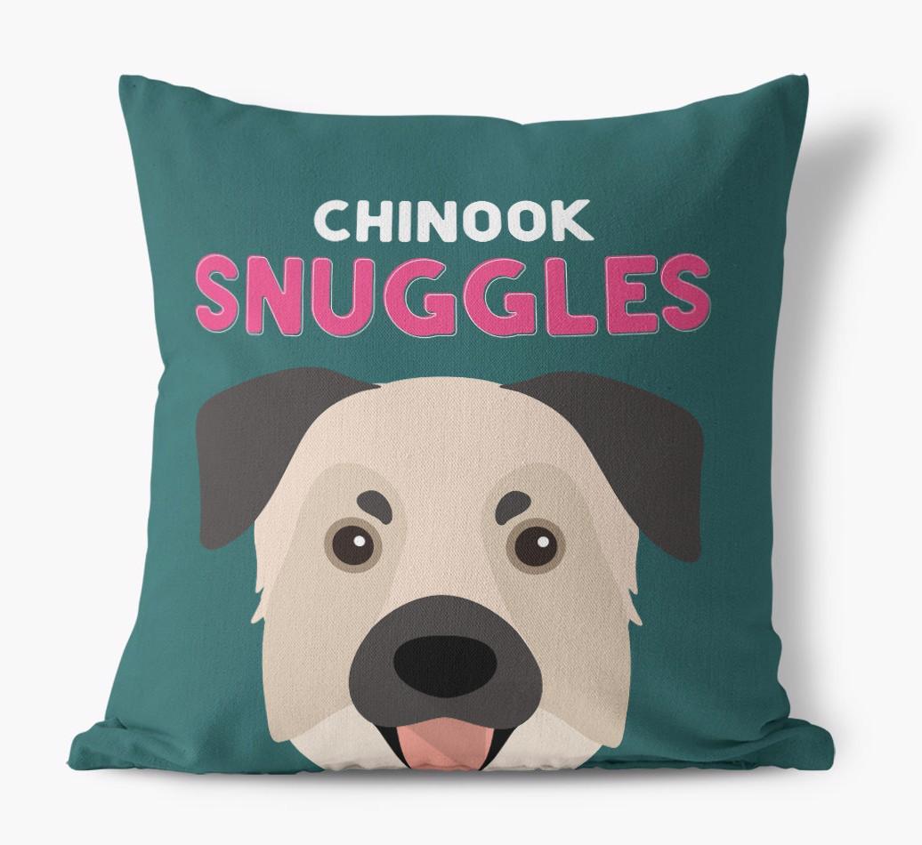 Snuggles: Personalized {breedFullName} Canvas Pillow