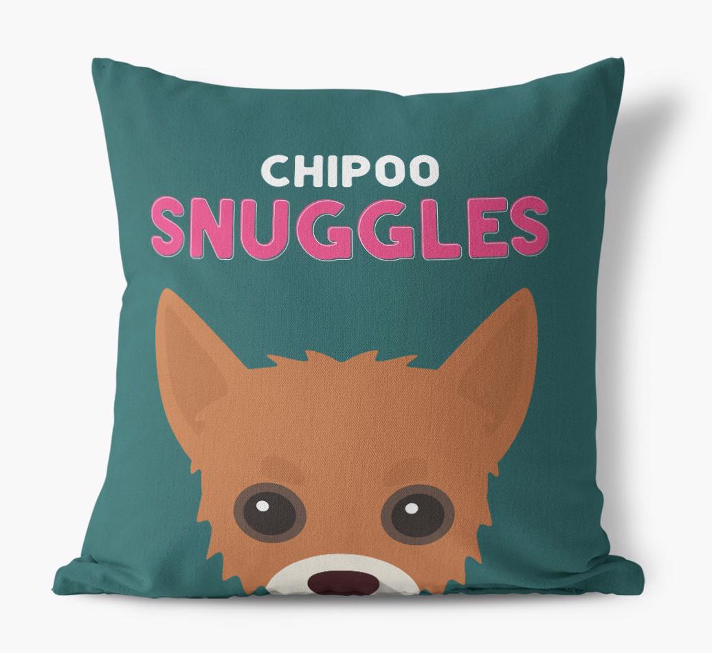 Snuggles: Personalized {breedFullName} Canvas Pillow