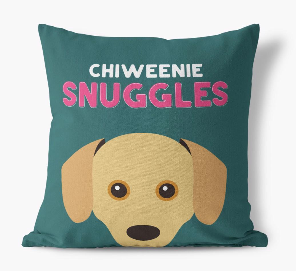 Snuggles: Personalized {breedFullName} Canvas Pillow
