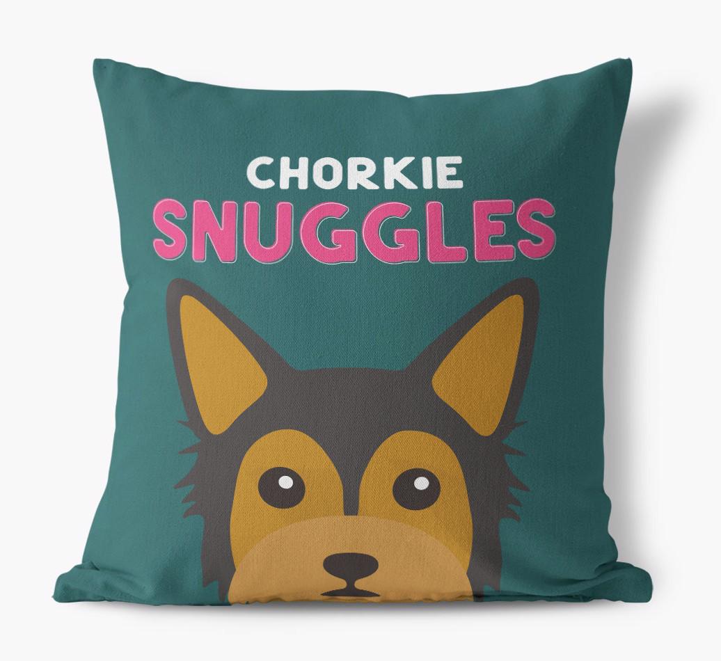 Snuggles: Personalized {breedFullName} Canvas Pillow