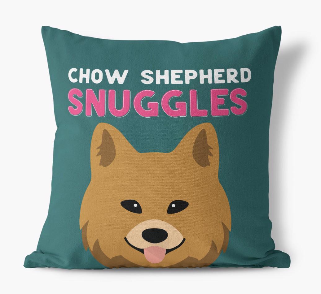 Snuggles: Personalized {breedFullName} Canvas Pillow