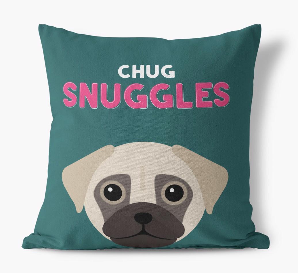 Snuggles: Personalized {breedFullName} Canvas Pillow
