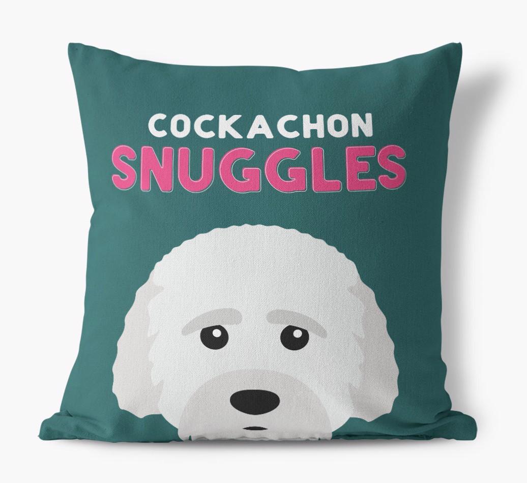 Snuggles: Personalized {breedFullName} Canvas Pillow