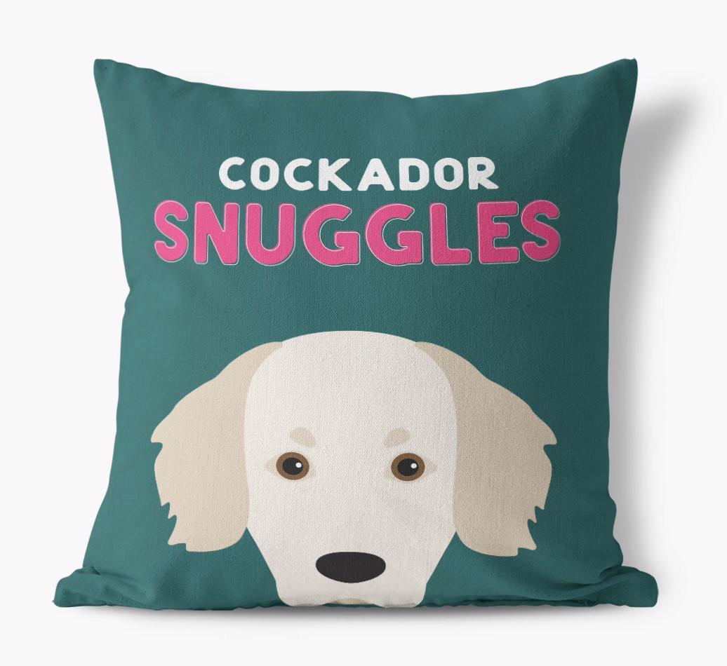 Snuggles: Personalized {breedFullName} Canvas Pillow
